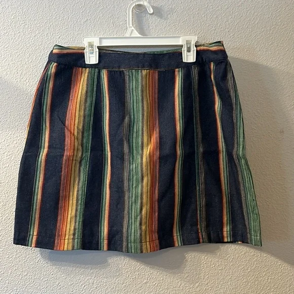 SMP striped button front skirt size large - Picture 3 of 5